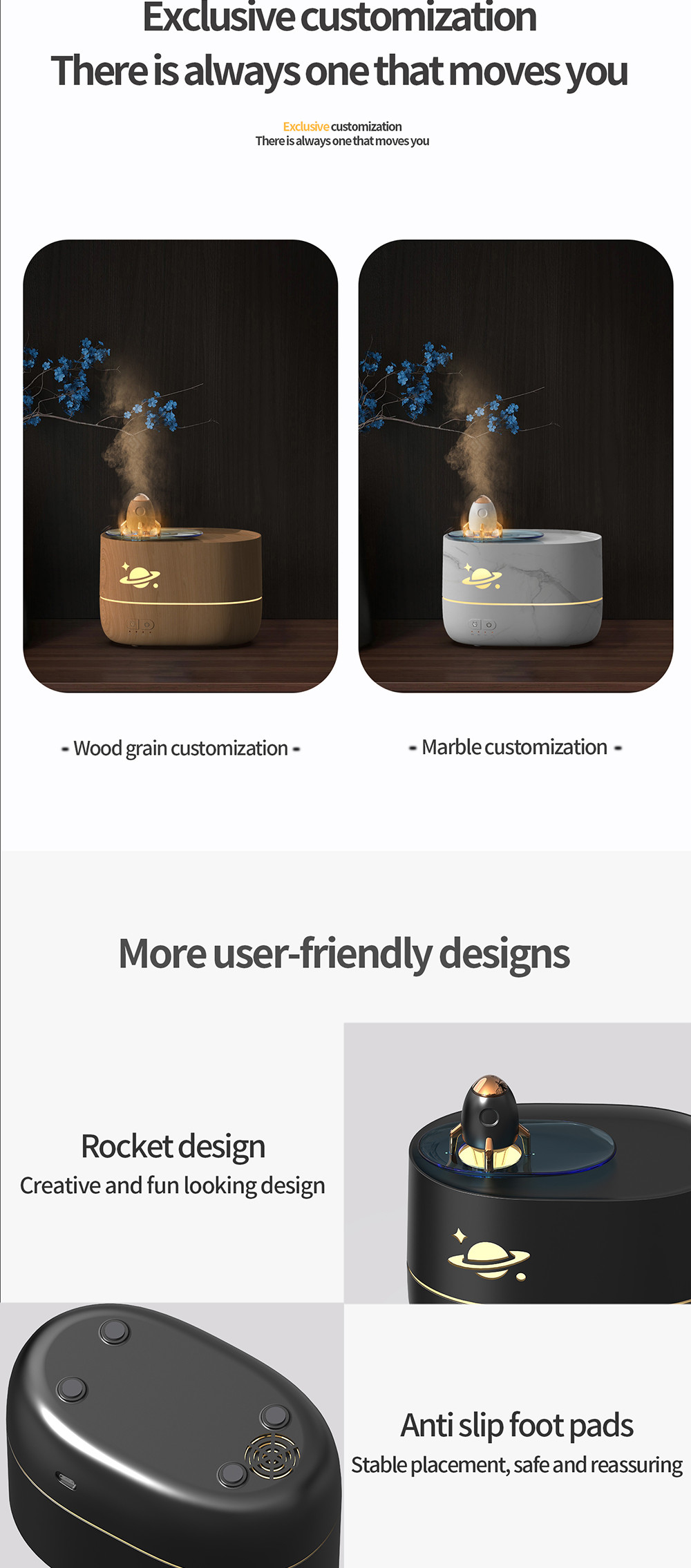 ABS Material Fire Flame Humidifier With 12W Power And Low Noise Level 350ml