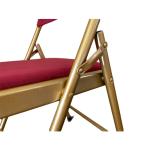 Red Outdoor Folding Garden Chairs Iron Frame Fabric Surface 200-300 Lbs Capacity