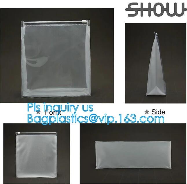plastic A4 file bag document bag, children traveling EVA bag, resealable slider clothes packing, slider zip lock with ho
