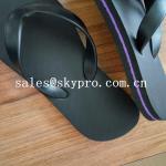 Comfortable Black Plain Flip Flops / Sandals Wear resistant Summer Beach
