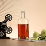 700ml 750ml 1000ml Gin Whiskey Liquor Glass Bottle with Aluminum Plastic PP