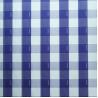Buy cheap 70g-90gsm White And Blue polyester tartan fabric 84 inch width from wholesalers