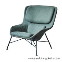 Buy cheap Flax Upholstered 88CM 90CM Leather And Iron Dining Chairs product