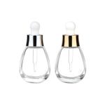 Functional Cosmetic Dropper Bottles 30ml Thick Glass Bottle with Gold Dropper