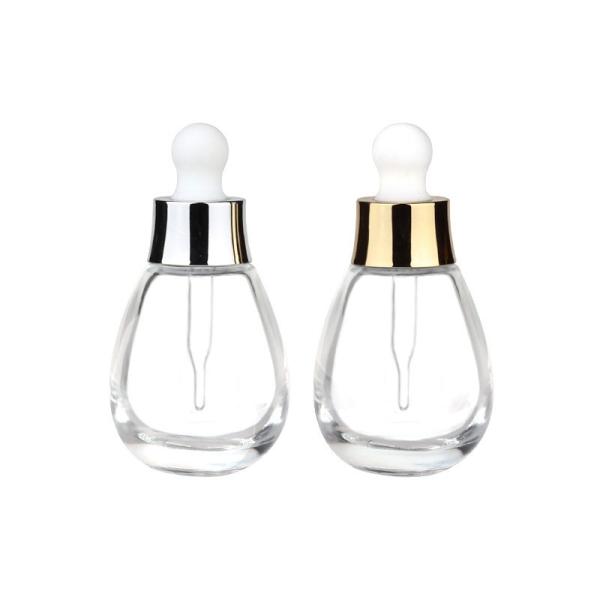 Buy cheap Functional Cosmetic Dropper Bottles 30ml Thick Glass Bottle with Gold Dropper from wholesalers