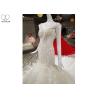 Buy cheap Off White Wedding Ladies Bridal Gown Custom Beading Lace Long Fishtail Bandage from wholesalers