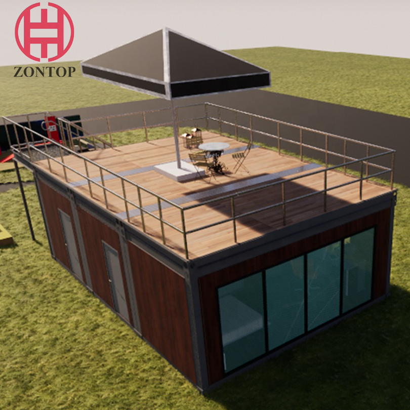 Zontop Modern Flat Pack Portable Living 40ft Luxury China Prefab Homes 3 Bedroom Prefabricated Container House