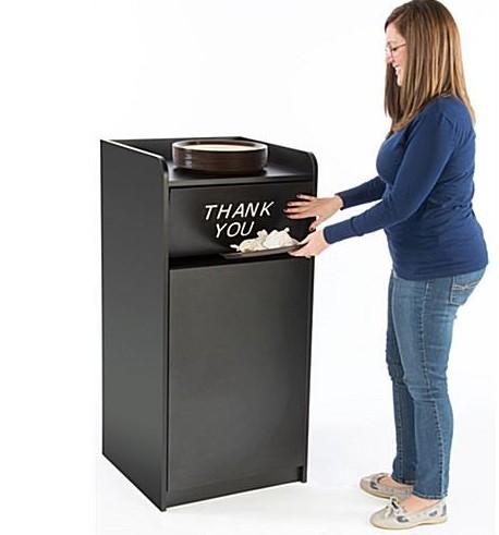 Buy cheap Outdoor Black Decorative Garbage Bin Stainless Steel Trash Can Waste Bin from wholesalers