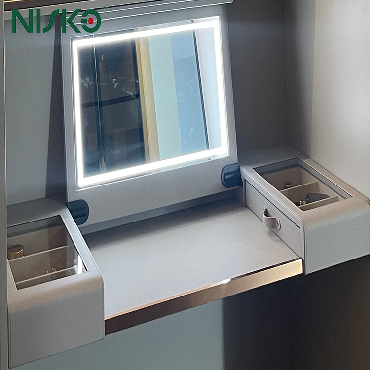 Buy cheap Hidden Make Up Foldable Table Mirror Jewelries Organizer for Cabinet Wardrobe product