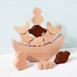 Montessori Children's Educational Toys Wooden Blocks Stars Moon Stacked Blocks