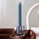 Buy cheap Mini Square Glass Taper Candle Holder Crystal Clear 4 X 4 X 6cm from wholesalers