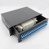Buy cheap FTTH 12 24 48 96 144 Port Fiber Optic Patch Panel Telecom 19 Inch Rack Mounted from wholesalers