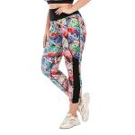Athletic Patterned Yoga Pants Quick Dry Breathable Women Plus Size Floral Print