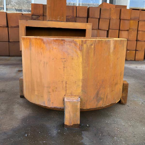 Buy cheap Corten Steel Wood Burning Fire Pit 90cm Backyard Fire Pit Table from wholesalers