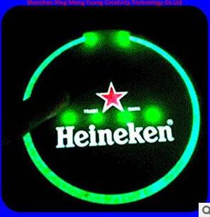 Buy cheap New customed logo promotional acrylic round party club club led flash coaster cushion from wholesalers