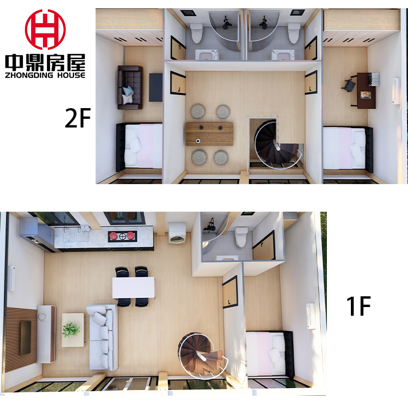 20 ft Detachable Foldable Luxury Villa Portable Modular House with Easy Installation