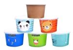 Gelato Paper Cup Icecream Paper Cup With Lids,4oz paper ice cream single serving