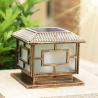 Buy cheap Black Bronze Aluminum Solar Pillar Light Energy Saving Fence Solar Post Cap Lighting from wholesalers