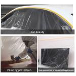 Crepe Paper Spray Painting Covering HDPE Car Masking Film With Washi Paper