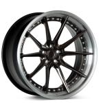 2 piece custom concave brushed wine red colour polished lip forged wheels