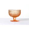 Buy cheap 250ml Lead Free Solid Colored Ice Cream Cups , Embossed Vintage Ice Cream Glass Cup from wholesalers