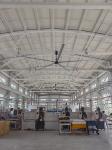 Super Duty HVLS 220V High Output Big Industrial Ceiling Fans With Silver Blades