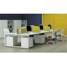 Buy cheap White Desk Top 4 Seat Office Workstation Size W2400mm D1200mm H750MM from wholesalers