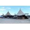 Buy cheap Canvas Outdoor Large Tipi Tent For Glamping 20-120 People from wholesalers