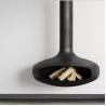 Buy cheap 100cm Modern Wall Mounted Indoor Hanging Wood Burning Suspended Fireplace from wholesalers