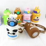 BPA Free 306 Stainless Steel 550ml Thermos Vacuum Baby Kids Straw Bottle Cartoon