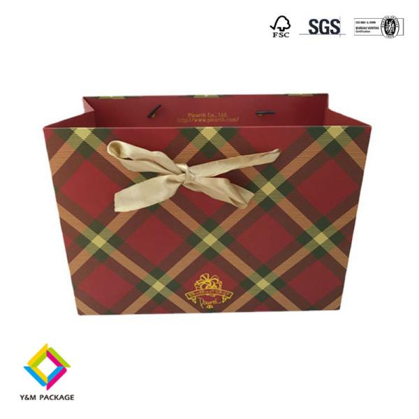 Buy cheap Custom Printed Luxury Shopping Gift Paper Bag With Handle Logo Print from wholesalers