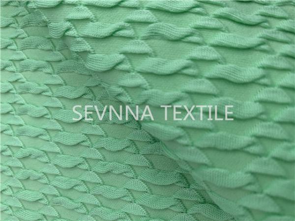Buy cheap Mint Green Texture Poly Yarn Recycled Swimwear Fabric Repreve Spandex from wholesalers