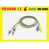 Buy cheap High quality manufacturer pure sliver electrode EEG cable, 5pcs/set multi-color medical eeg cable from wholesalers