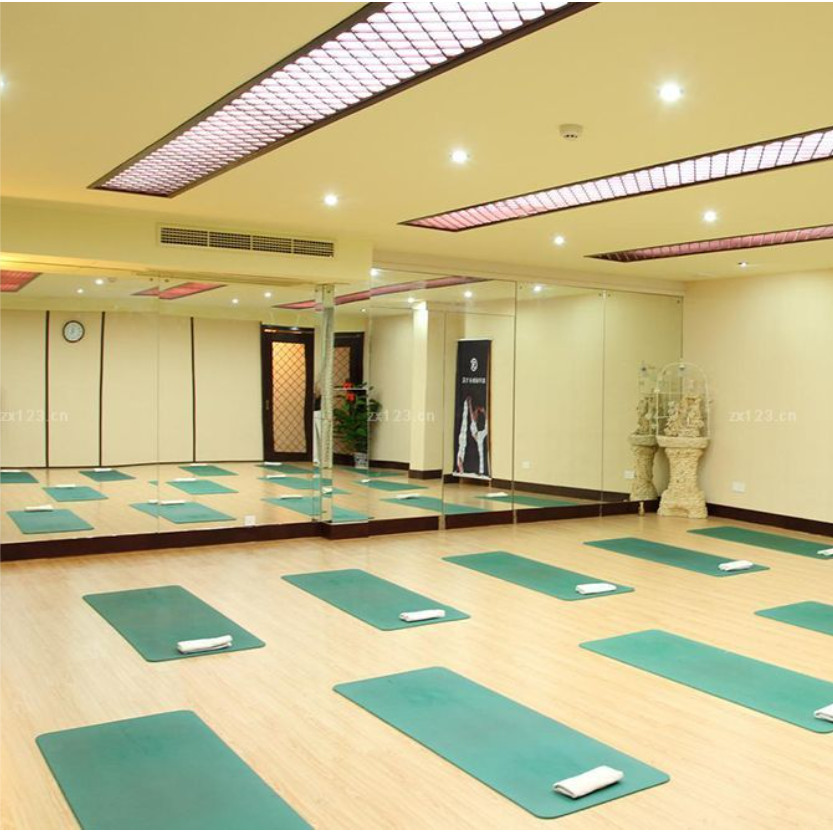 Gym Large Frameless Glass Mirrors Rough Edge For Dancing Room