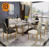 Buy cheap Oilproof Rectangle Restaurant Dining Table Marble Stone Tabletop from wholesalers