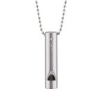 Safety Whistle Necklace, Whistle Pendant Necklace in Silver color, Bead Chain