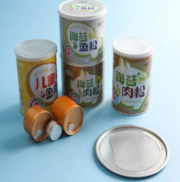 Buy cheap FSC Circular Custom Food Tin Can For Snack Nut Dry Fruit Rice Powder from wholesalers