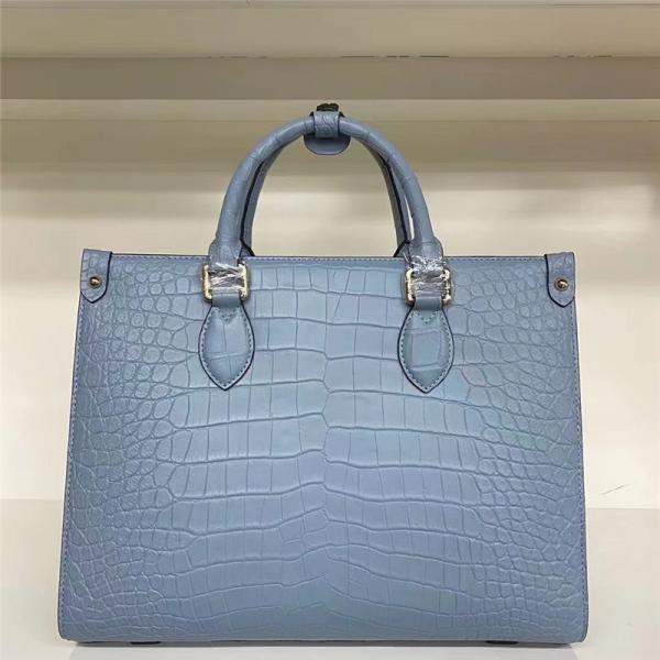 Buy cheap Authentic Crocodile Leather Women Business Travel Handbag Female Laptop Bag Genuine Alligator Skin OL Lady Working Purse from wholesalers