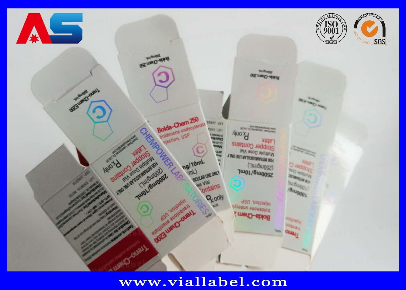 10ML Medicine Packing Paper Box Design 10ml Vial Boxes Laser Hologram Printed Free Shipping