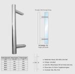 Buy cheap wooden door handles brass / SUS entry door handles set Dia. 32mm tub L600-L1800 from wholesalers