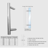 Buy cheap wooden door handles brass / SUS entry door handles set Dia. 32mm tub L600-L1800 product