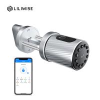 Buy cheap Key Card Door Lock Digital Round 13.56MHz Knob Figerprint Door Lock product