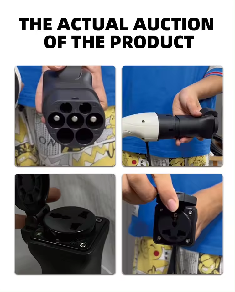3.5kw TYPE2 Output Power Switch for Station 16A EV Discharger Head 220V TYPE2 Wireless Discharge Head in European Standard