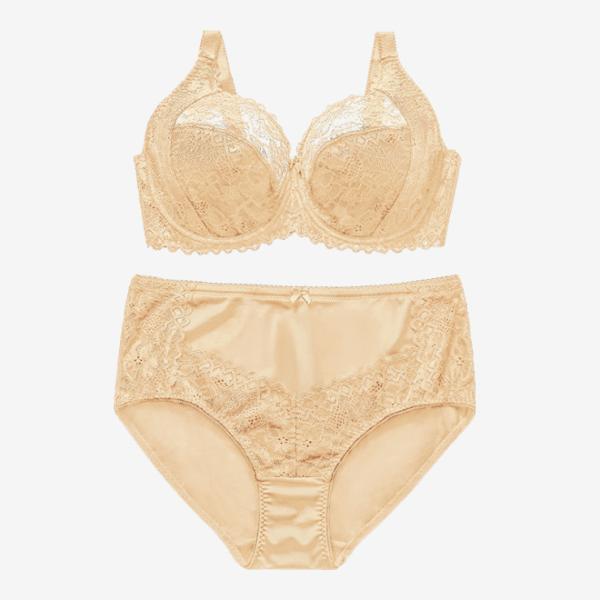 Buy cheap BEIZHI Fashion Lace Thin Bra & Brief Set Lingerie Women Underwire Plus Size Bra And Panty Sets E Cup from wholesalers