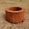 Buy cheap Round Outdoor Corten Steel Wood Burning Fire Table Grill for Camping Cooking BBQ from wholesalers