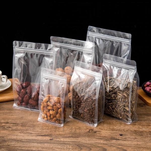 Buy cheap Ink Printing Clear Heat Sealing Flat Bottom Gusset Bags from wholesalers