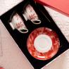 Buy cheap Vintage Design Style Luxury Porcelain Tea Cup And Saucer Set Sustainable Bone Gift from wholesalers