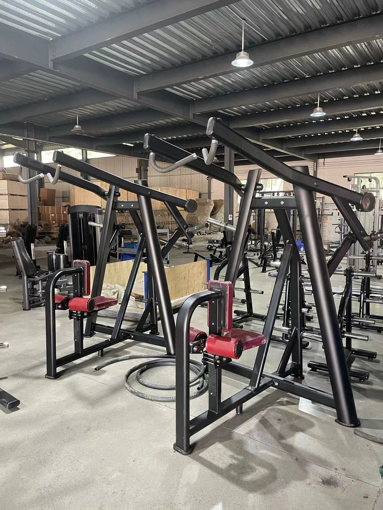 Unisex Commercial Gym Equipment Indoor Plate Loaded Machines High Row Lat Pulldown Machine with Steel Back Extension