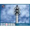 Buy cheap Electrical Telecommunication Towers , Hot Dip Galvanized Monopole Cell Tower With Lights from wholesalers