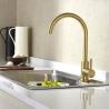 Buy cheap Promotion Durable Deck Mounted Single Handle Brass Color Kitchen Water Faucet Steel 304/316 Material from wholesalers
